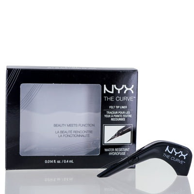 Nyx The Curve Felt Tip Eyeliner Black Water Resistant .014 Oz (.4 Ml)