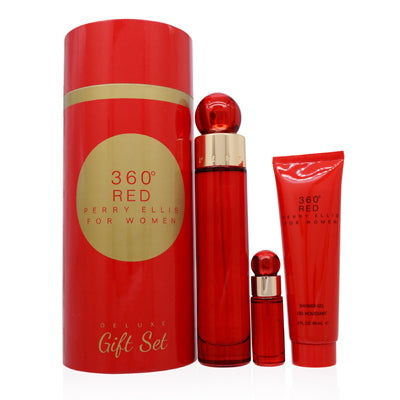 360 Red For Women/Perry Ellis Deluxe Gift Set (W)