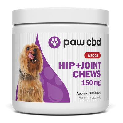 Paw Cbd Hip + Joint Soft Chews Bacon 30 Chews 150 Mg 3.7 Oz