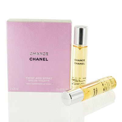Chance Chanel Twist & Spray EDT Sprays 3 X .07 Oz   Set  (W)