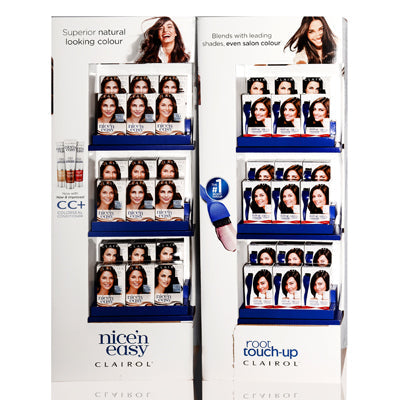 Clairol Nice 'N Easy + Root Touch Up In 48" Floor Stand Display 36 Units