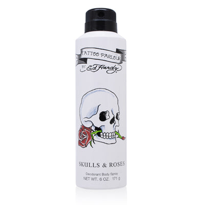 Ed Hardy Tattoo Parlour Skulls & Roses Christian Audigier Deodorant Spray 6.0 Oz