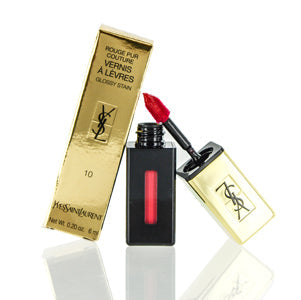 Ysl Rouge Pur Couture Vernis A Levres Glossy Stain (10) Rouge Philtre 0.2 Oz