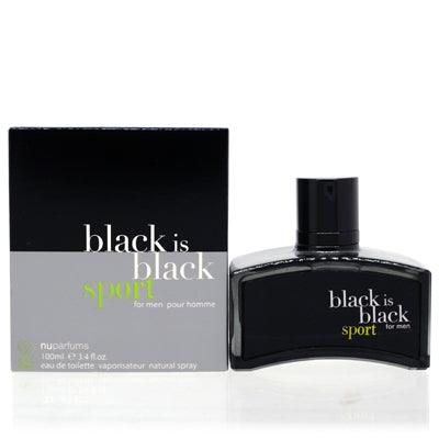 Black Is Black Sport Nu Parfums EDT Spray 3.4 Oz (100 Ml) (M)