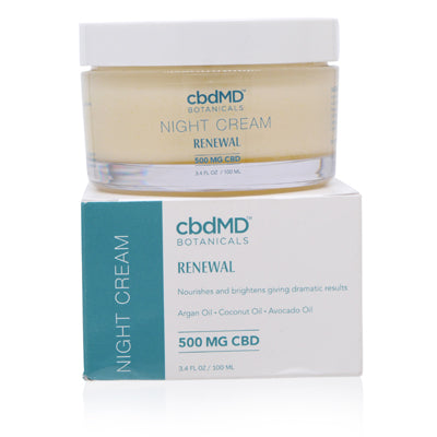 Cbdmd Botanicals Renewal Night Cream 3.4 Oz (500 Mg)