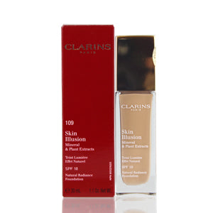 Clarins Skin Illusion Natural Radiance  Foundation(109) Wheat 1.0 Oz (30 Ml)