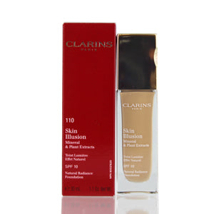 Clarins Skin Illusion Natural Radiance  Foundation(110) Honey 1.0 Oz (30 Ml)