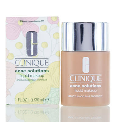Clinique Acne Solutions Liquid Makeup 15 Fresh Cream Chamois 1.0 Oz