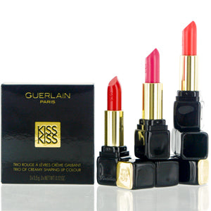 Guerlain Kiss Kiss Trio Of Creamy Shaping Lip Colour 1.2 Oz X 3
