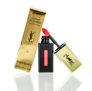 Ysl Rouge Pur Couture Vernis A Levres Glossy Stain (12) Corail Acrylic 0.2 Oz